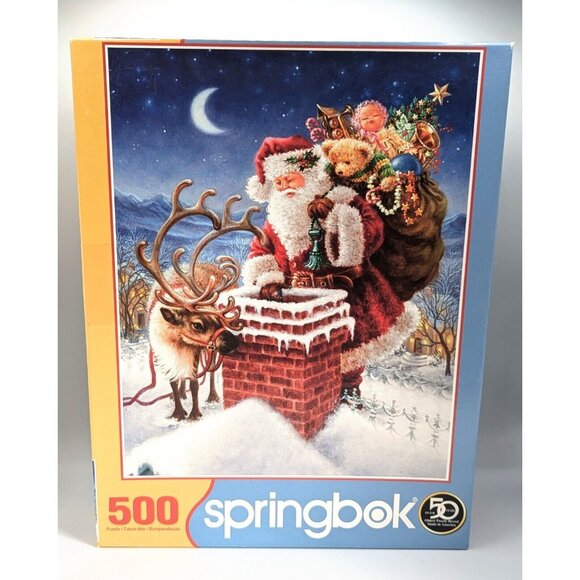 Springbok 500 Pc Jigsaw Puzzle "Special Delivery" Christmas Santa - Picture 1 of 3